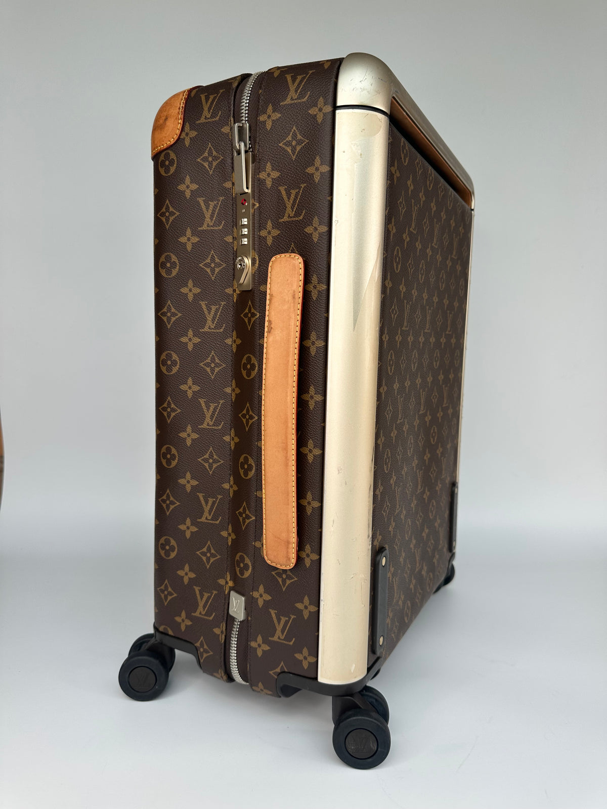 Louis Vuitton Horizon 55 Hand Luggage Carry On Case LV Monogram Brown & Beige (2)