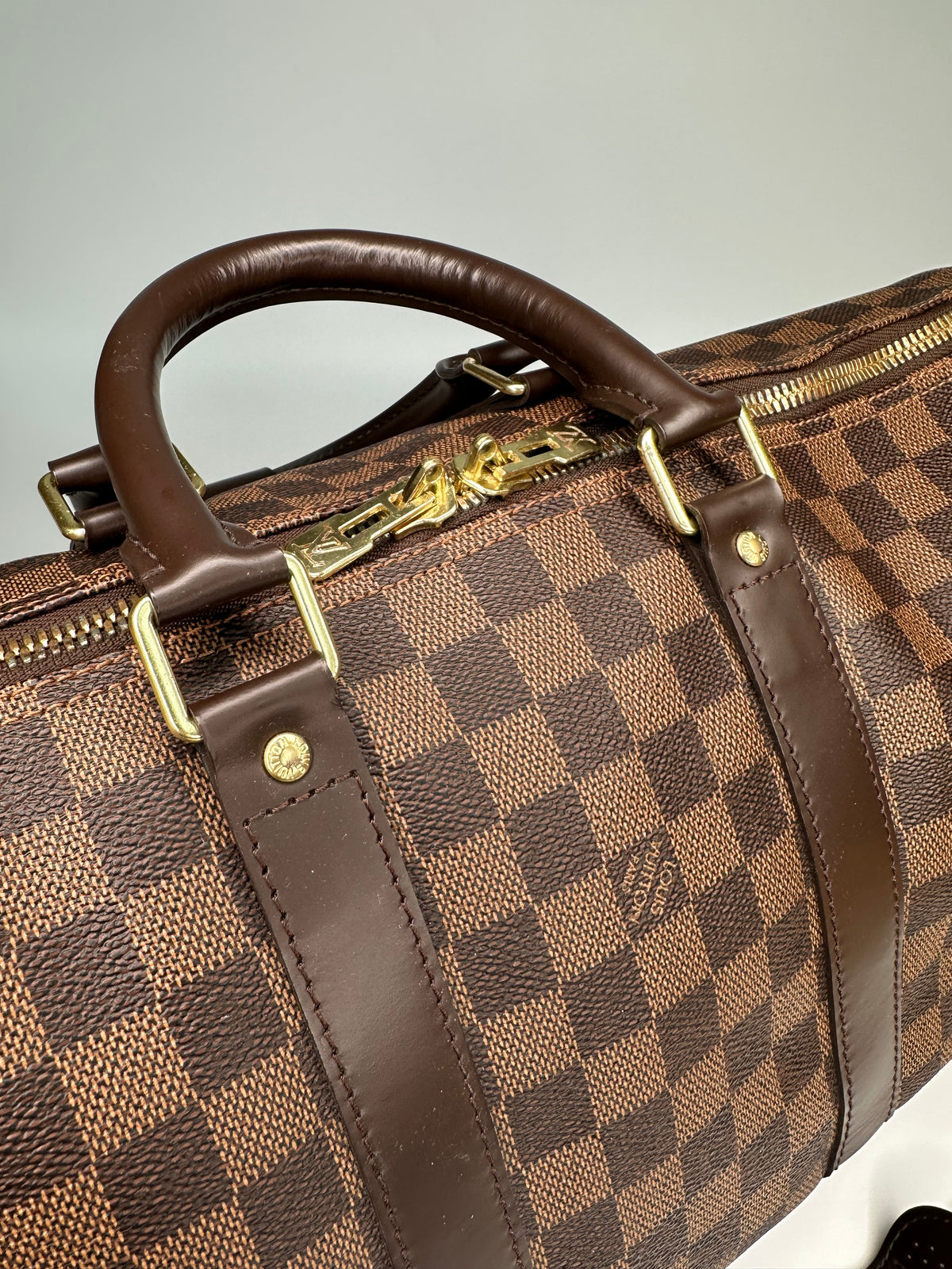 Louis Vuitton Keepall 45 Bandouliere Damier Ebene Shoulder Bag