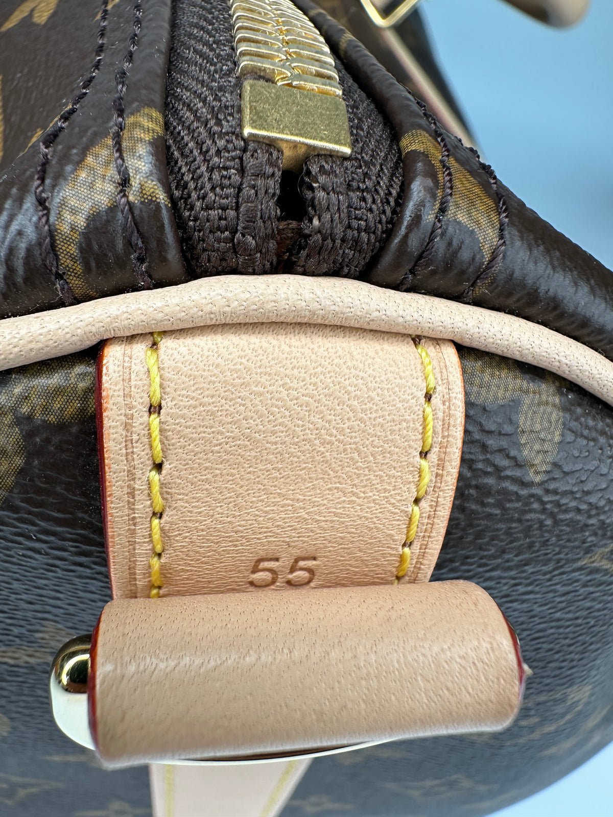 Louis Vuitton Keepall Bandoulière 55 Monogram Macassar Canvas Brown Beige