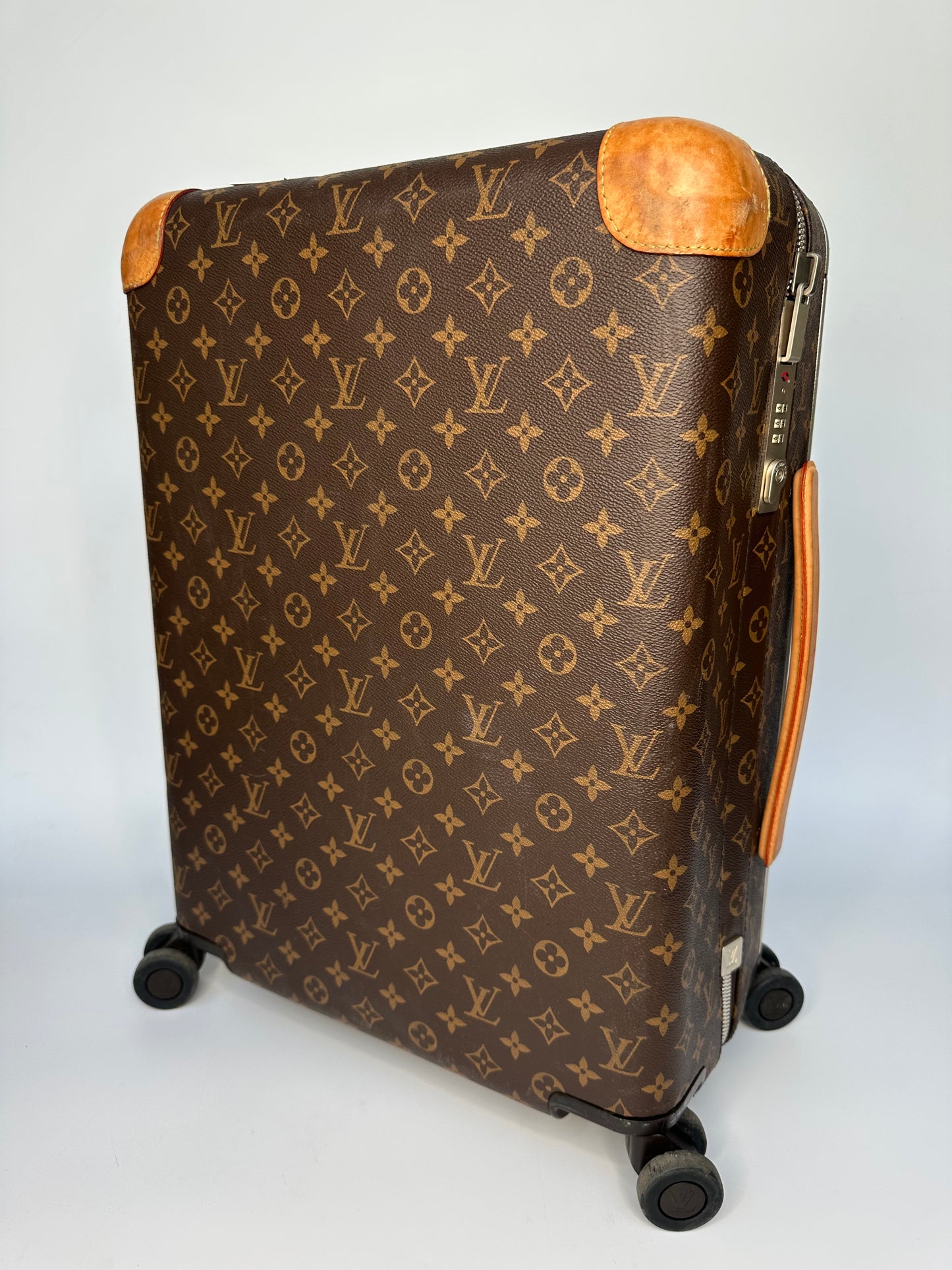 Louis Vuitton Horizon 55 Hand Luggage Carry On Case LV Monogram Brown & Beige