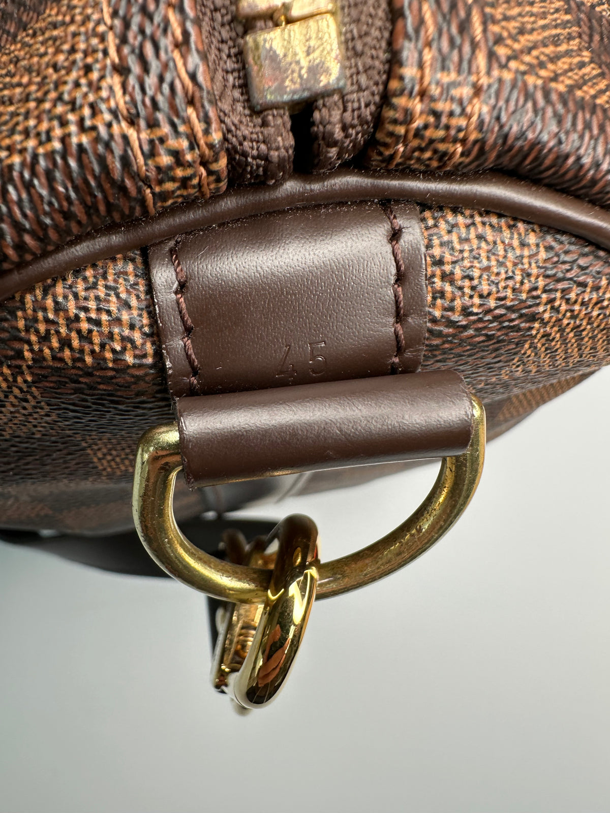 Louis Vuitton Keepall 45 Bandouliere Damier Ebene Shoulder Bag