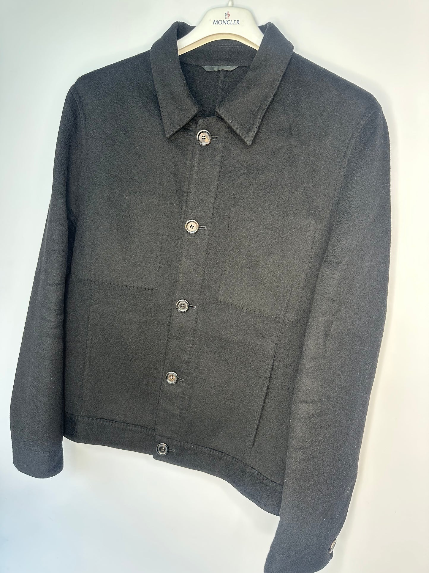 Louis Vuitton Cashmere Black Smart Casual Blouson Jacket