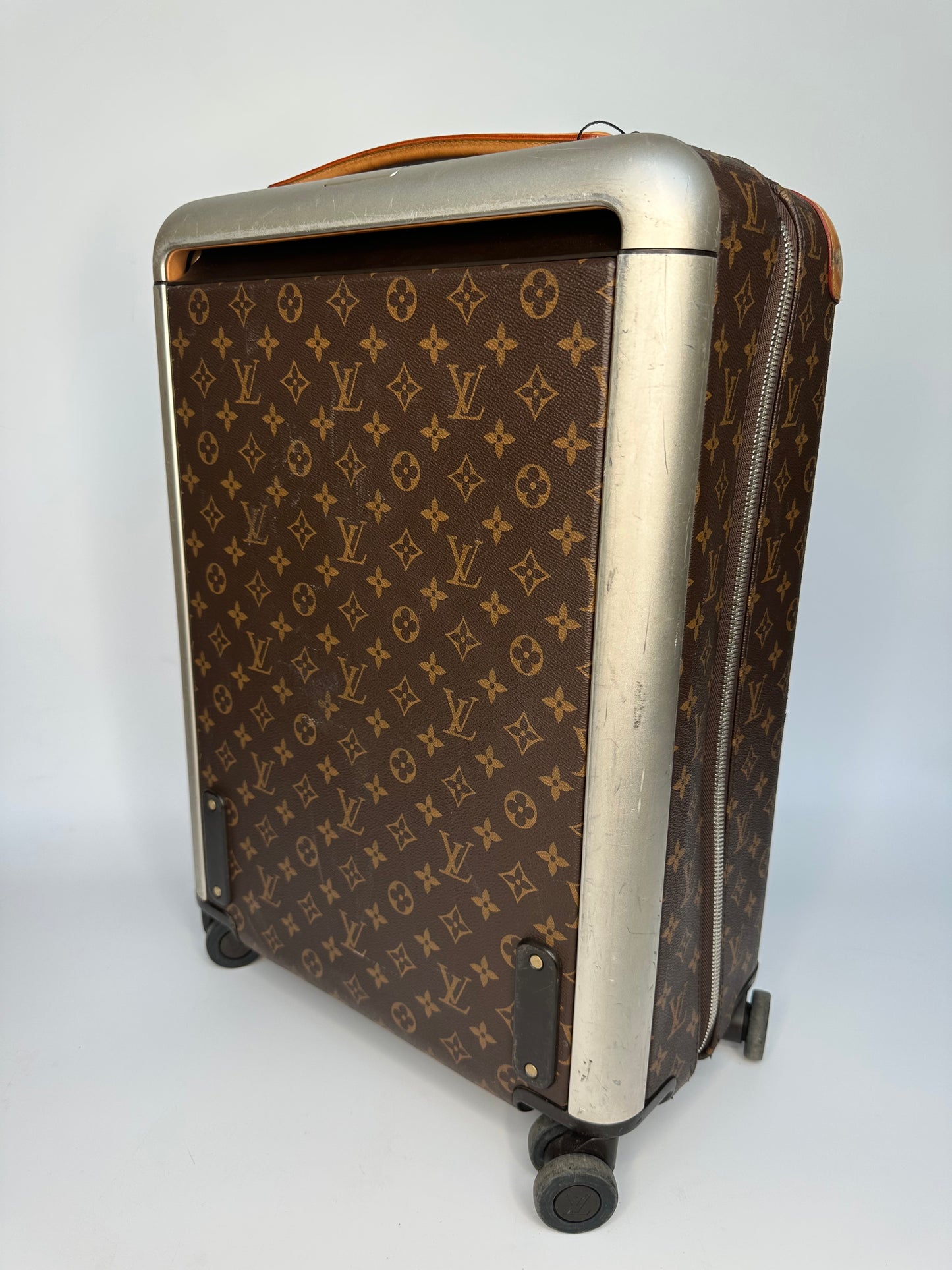 Louis Vuitton Horizon 55 Hand Luggage Carry On Case LV Monogram Brown & Beige