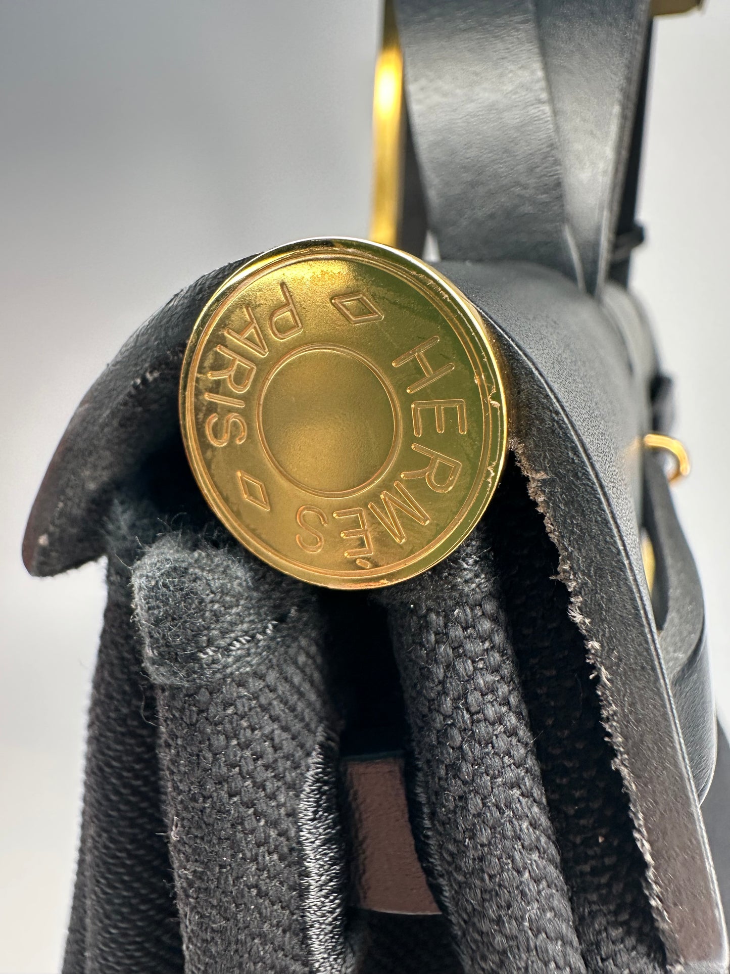 Hermès Herbag 31 Black / Noir with Gold Hardware (Full Set)