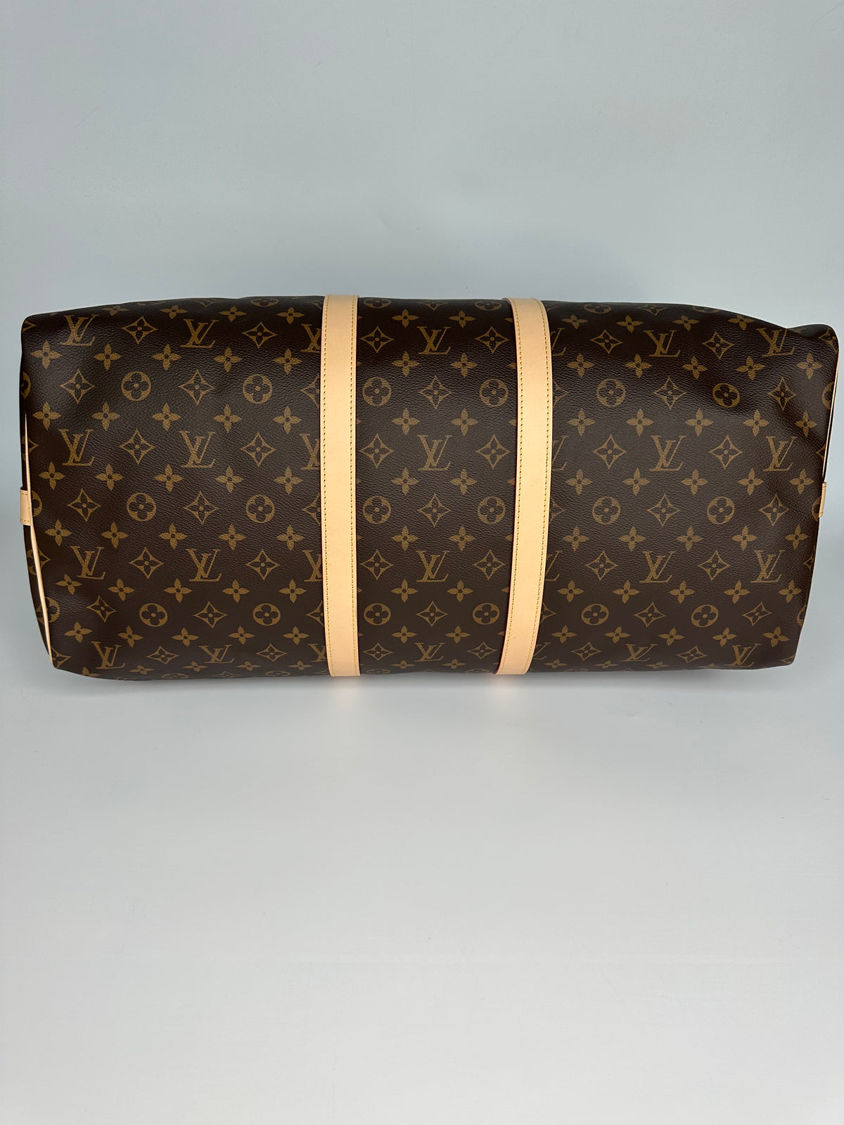 Louis Vuitton Keepall Bandoulière 55 Monogram Macassar Canvas Brown Beige